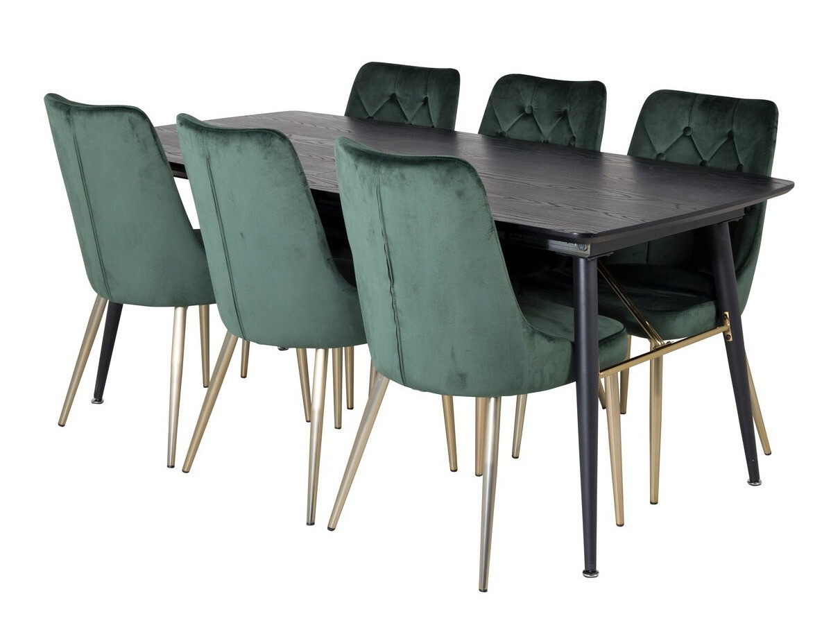 Dining set Dallas 1453 (Green + golden)