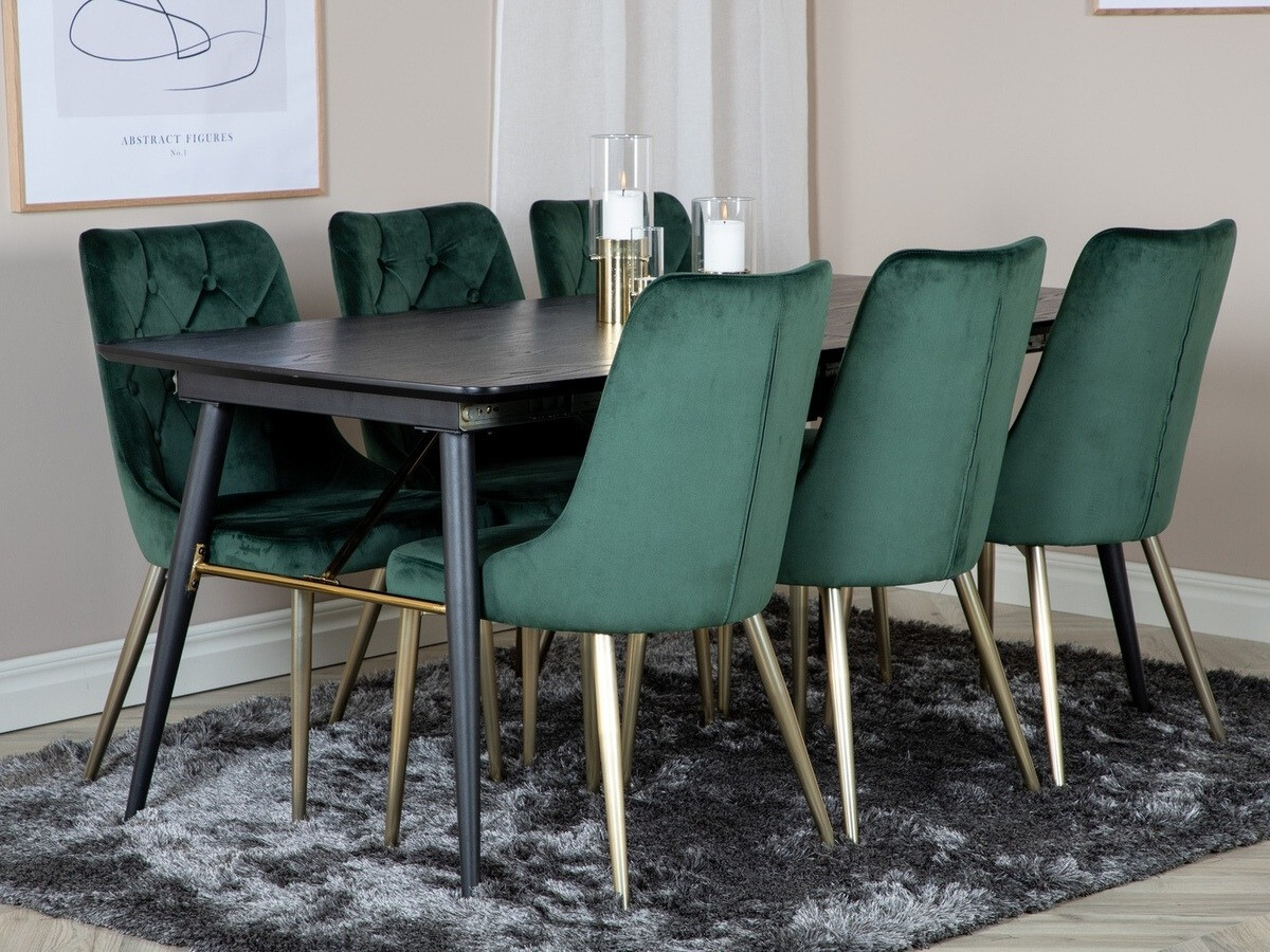 Dining set Dallas 1453 (Green + golden)