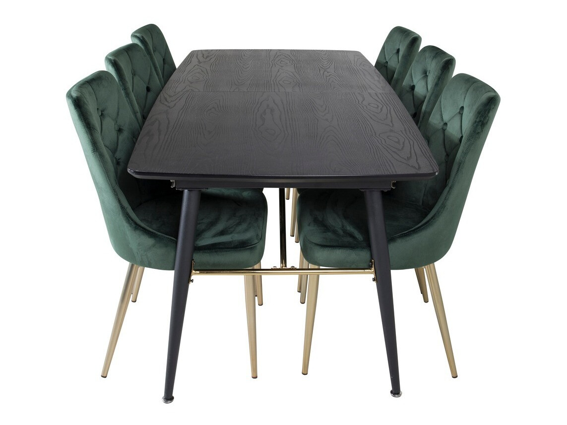 Dining set Dallas 1453 (Green + golden)