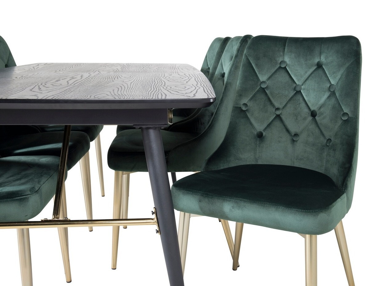 Dining set Dallas 1453 (Green + golden)