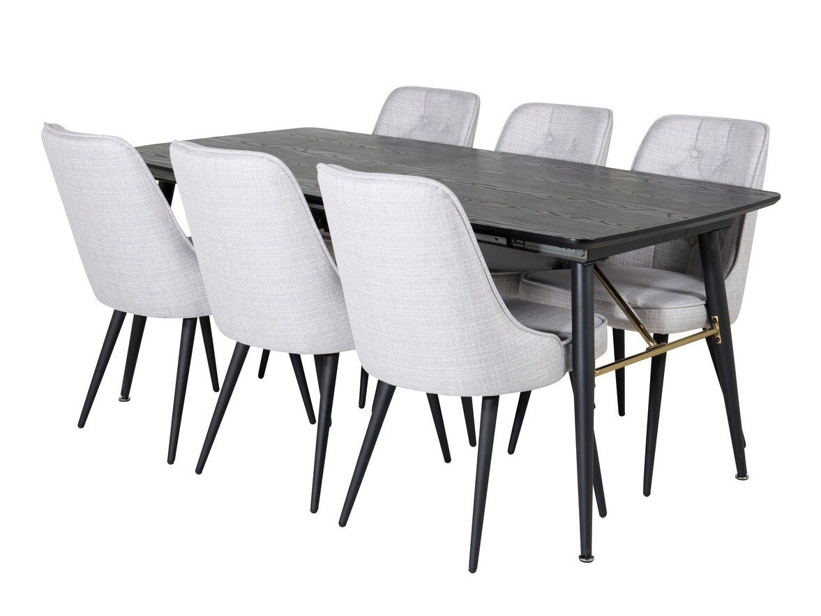 Dining set Dallas 1454 (Grey + Black)