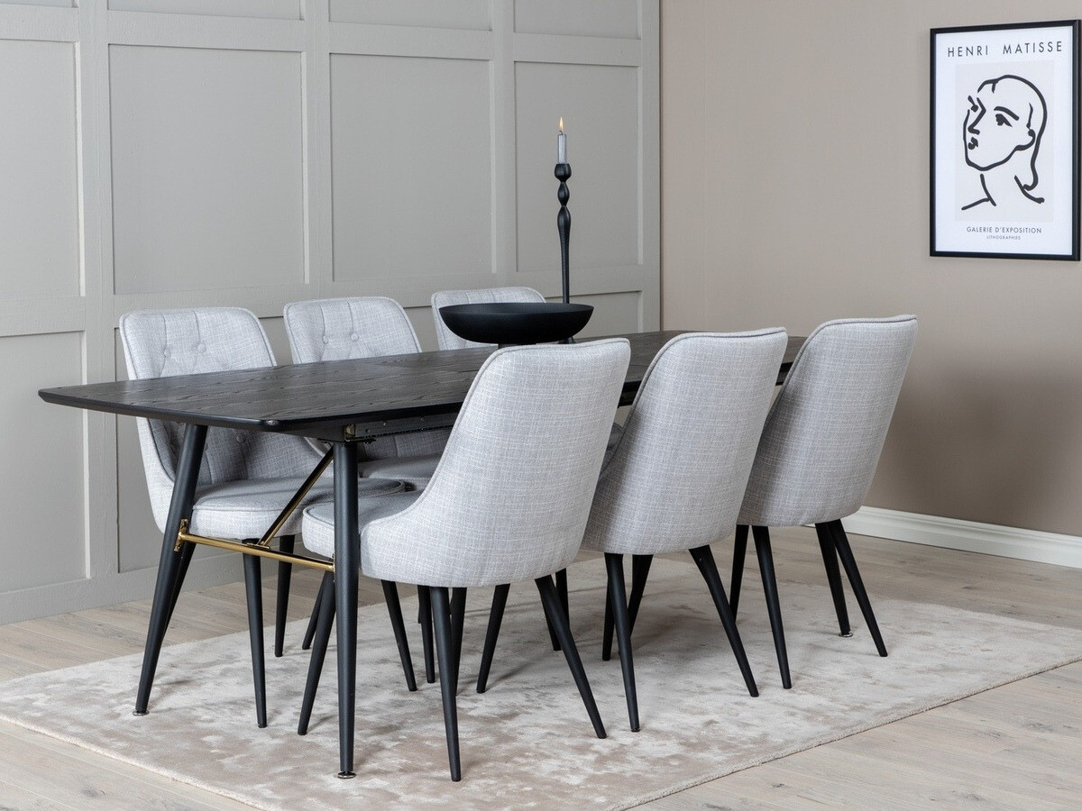 Dining set Dallas 1454 (Grey + Black)