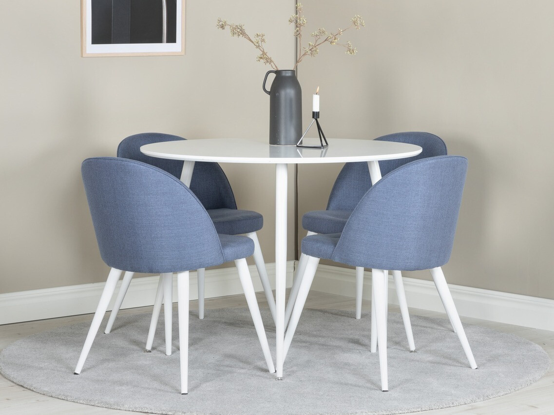 Dining set Dallas 1536 (Blue + White)