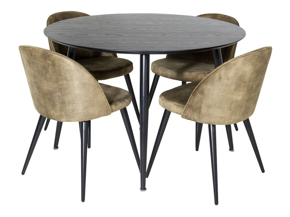 Dining set Dallas 1559 (Dusty green + Black)