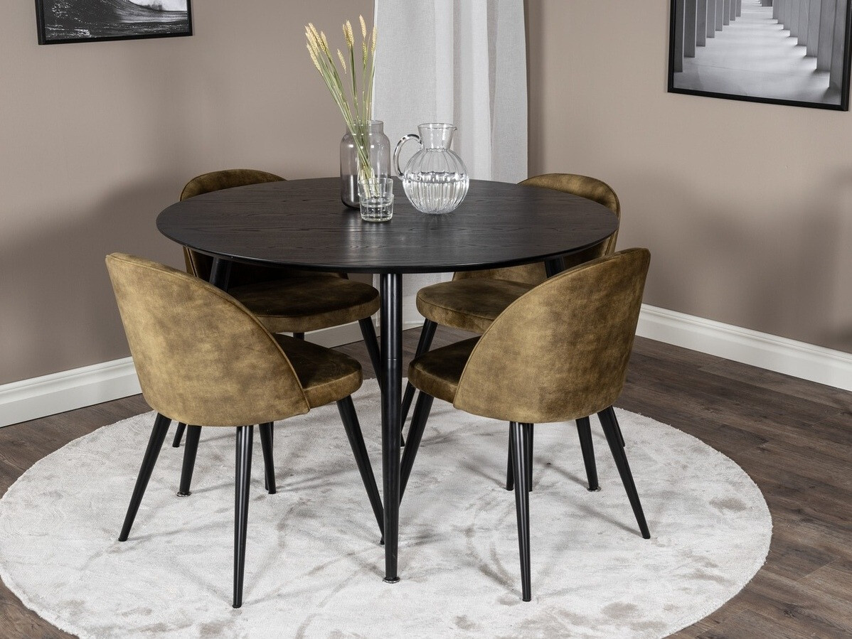 Dining set Dallas 1559 (Dusty green + Black)