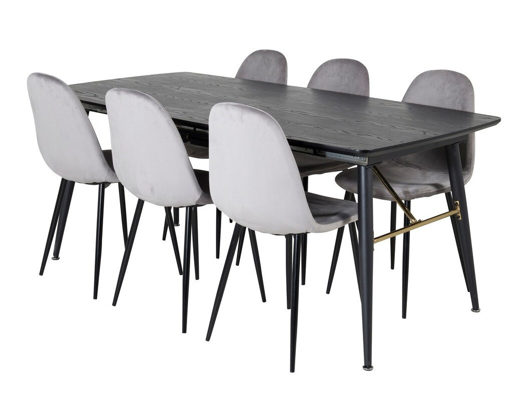 Dining set Dallas 1580 (Grey + Black)