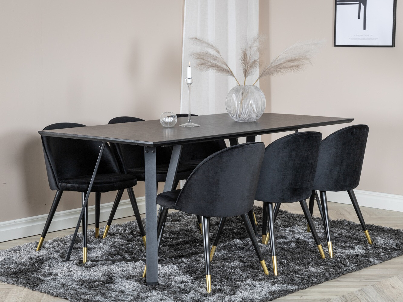 Dining set Dallas 1583 (Black)
