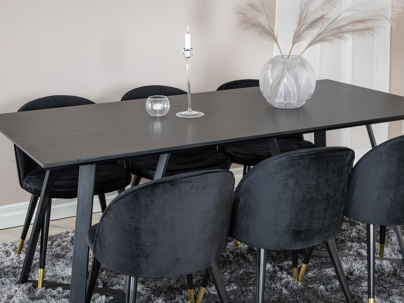 Dining set Dallas 1583 (Black)