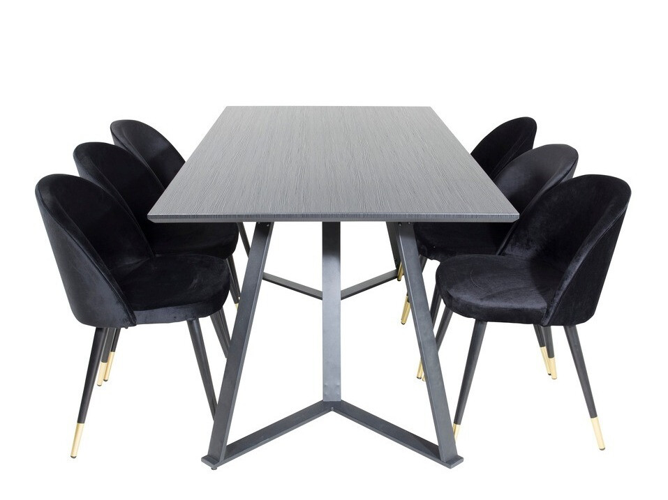 Dining set Dallas 1583 (Black)
