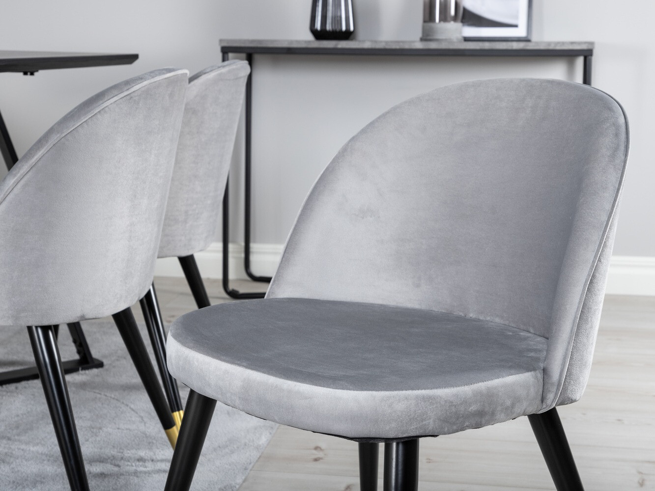 Dining set Dallas 1583 (Grey + Black)