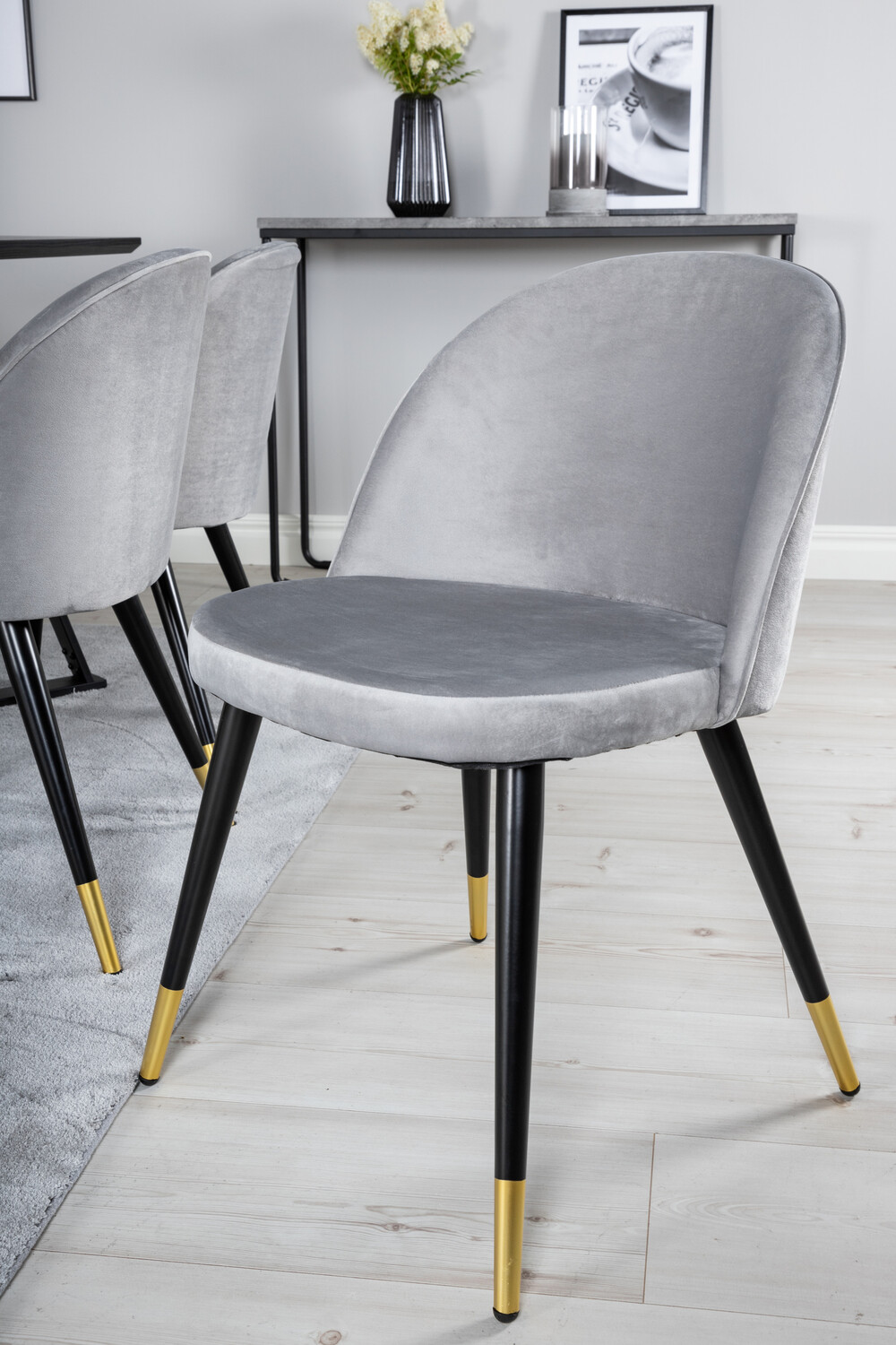 Dining set Dallas 1583 (Grey + Black)