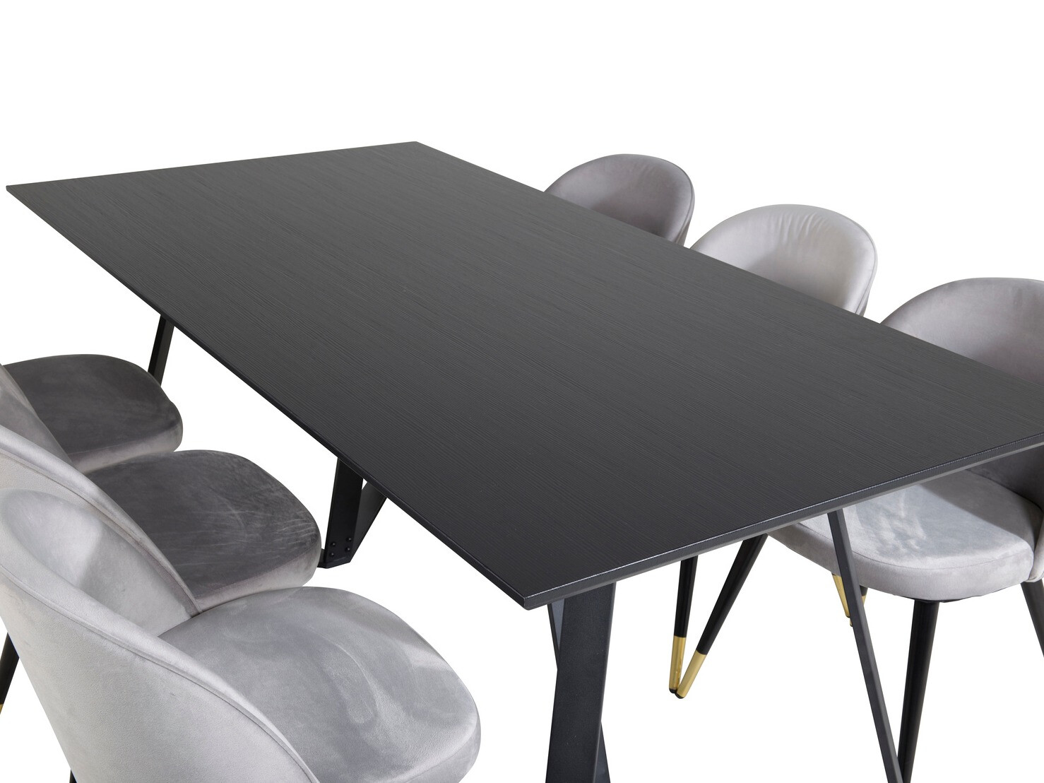 Dining set Dallas 1583 (Grey + Black)