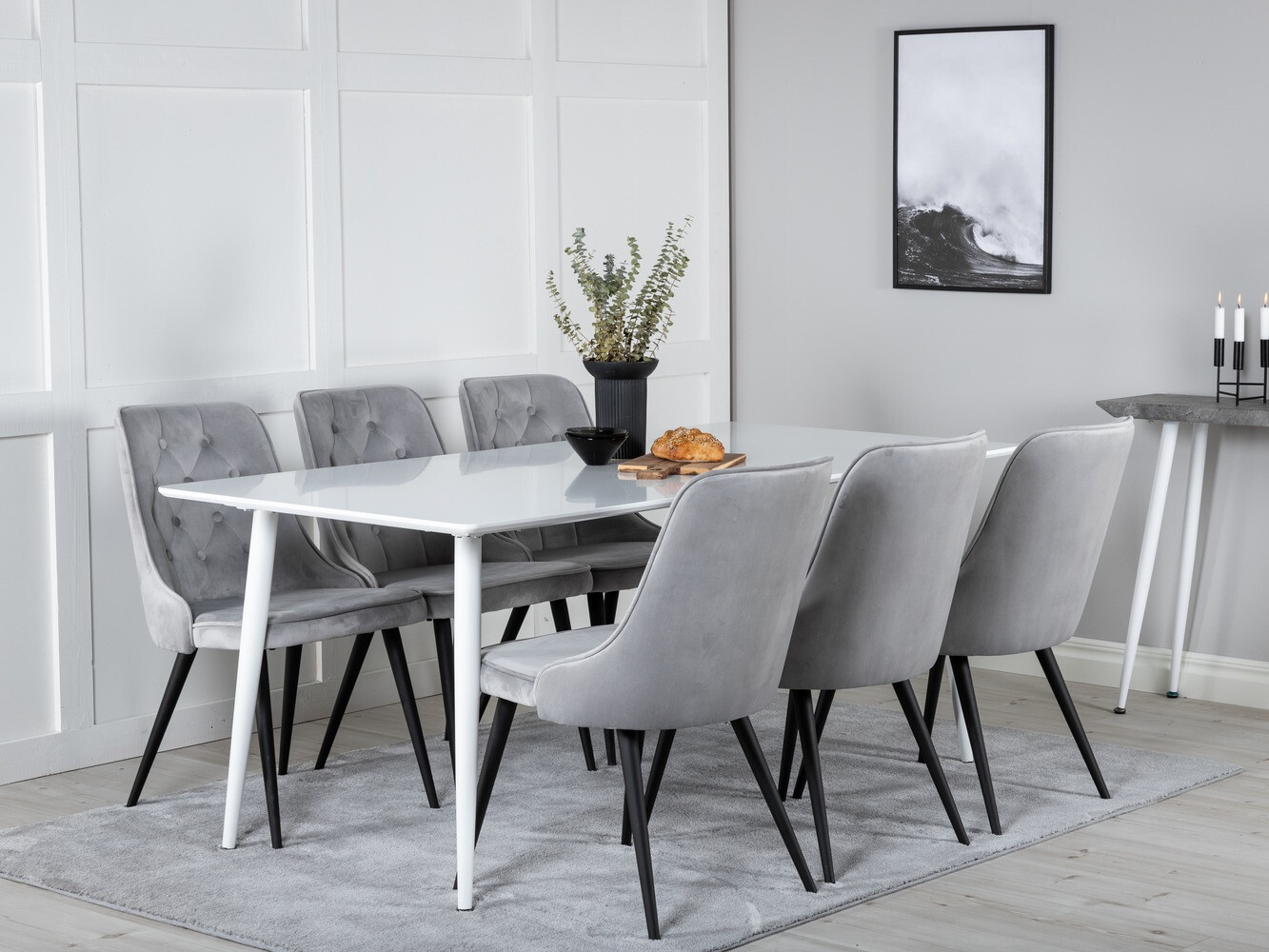 Dining set Dallas 1625 (Grey + Black)