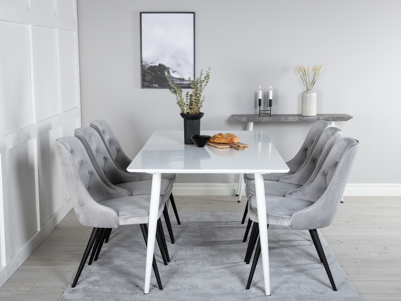 Dining set Dallas 1625 (Grey + Black)