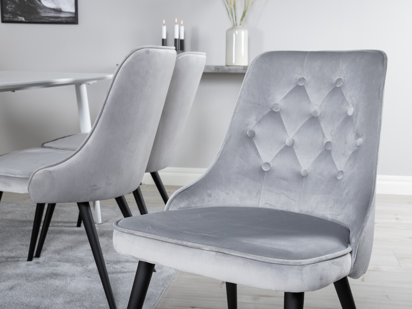 Dining set Dallas 1625 (Grey + Black)