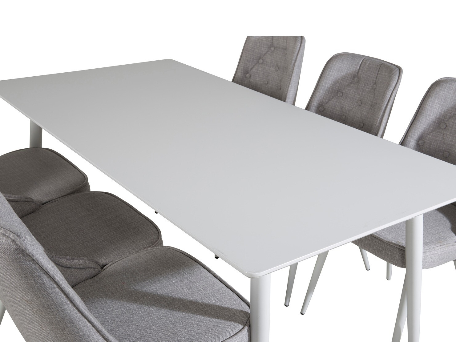 Dining set Dallas 1625 (Light grey + White)
