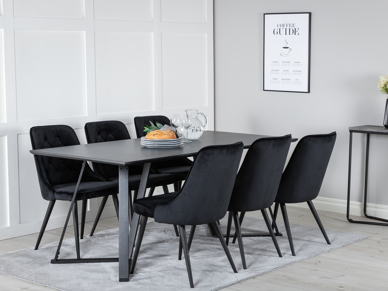 Dining set Dallas 1628 (Black)