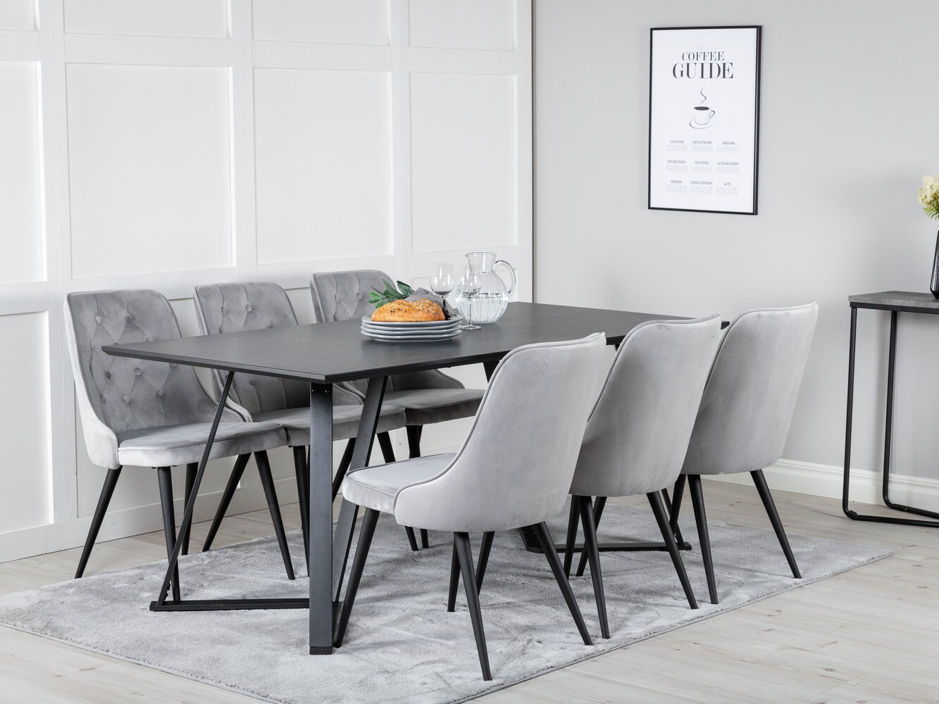 Dining set Dallas 1628 (Light grey)