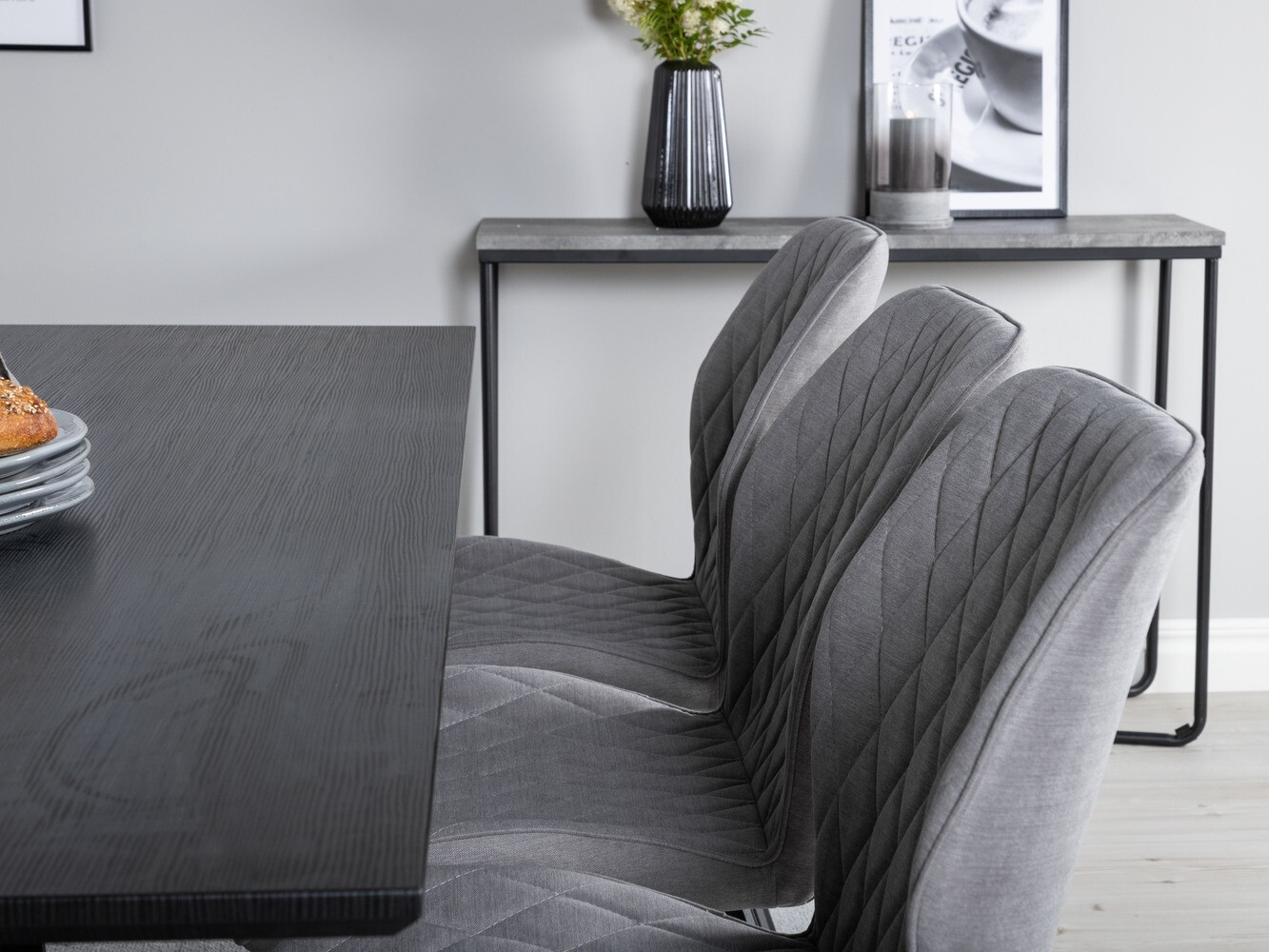 Dining set Dallas 1685 (Grey + Black)