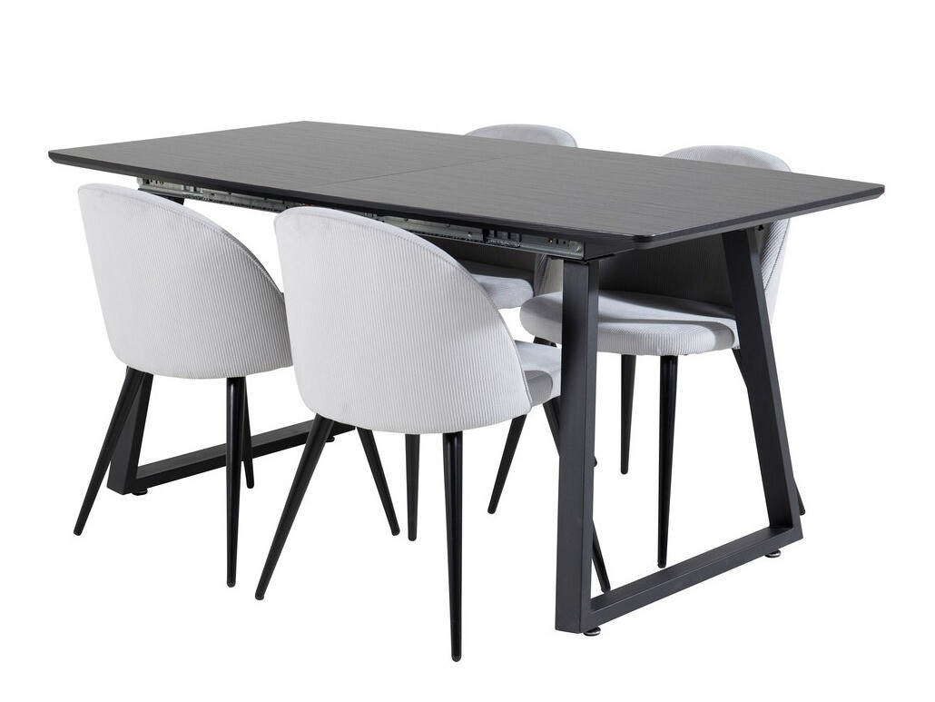 Dining set Dallas 1687 (Grey + Black)