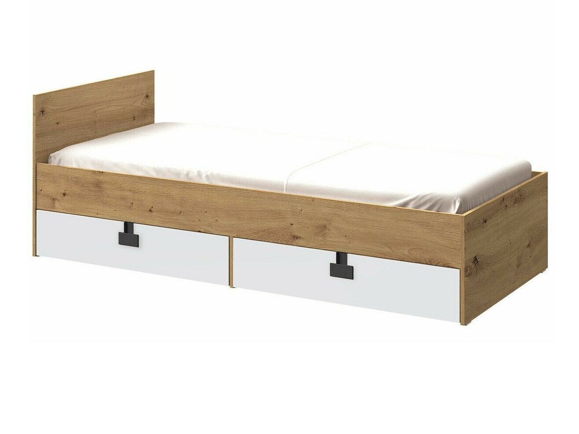 Bed Florevi 106 (Matte white + Artisan oak)