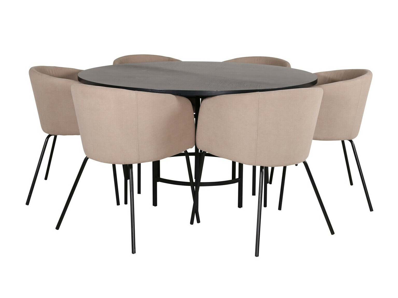 Dining set Dallas 2378 (Black + Beige)