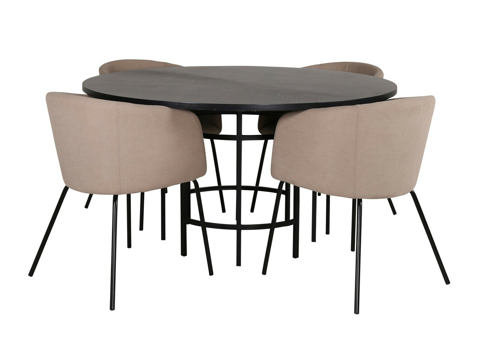 Dining set Dallas 2381 (Black + Beige)