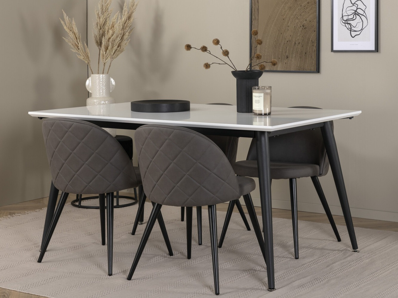 Dining set Dallas 2738 (Grey + Black)