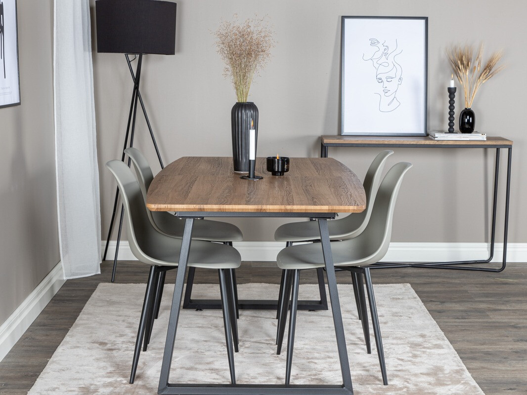 Dining set Dallas 329 (Grey + Black)