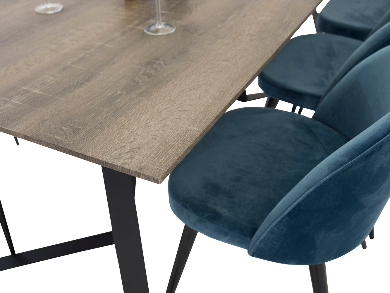 Dining set Dallas 340 (Dark blue + Black)
