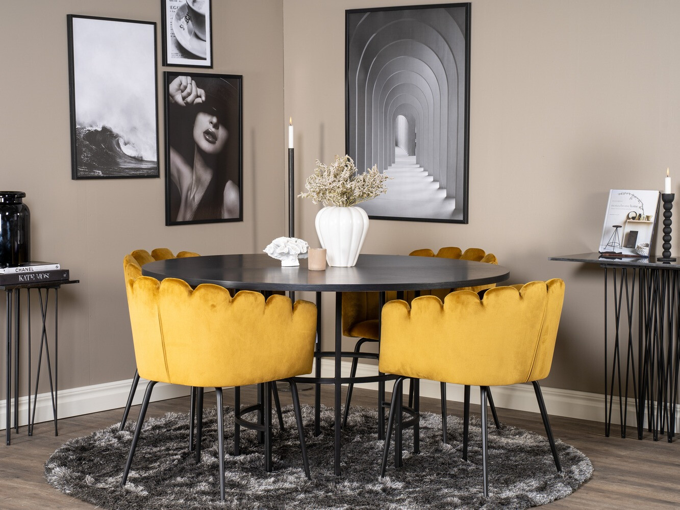 Dining set Dallas 313 (Yellow + Black)