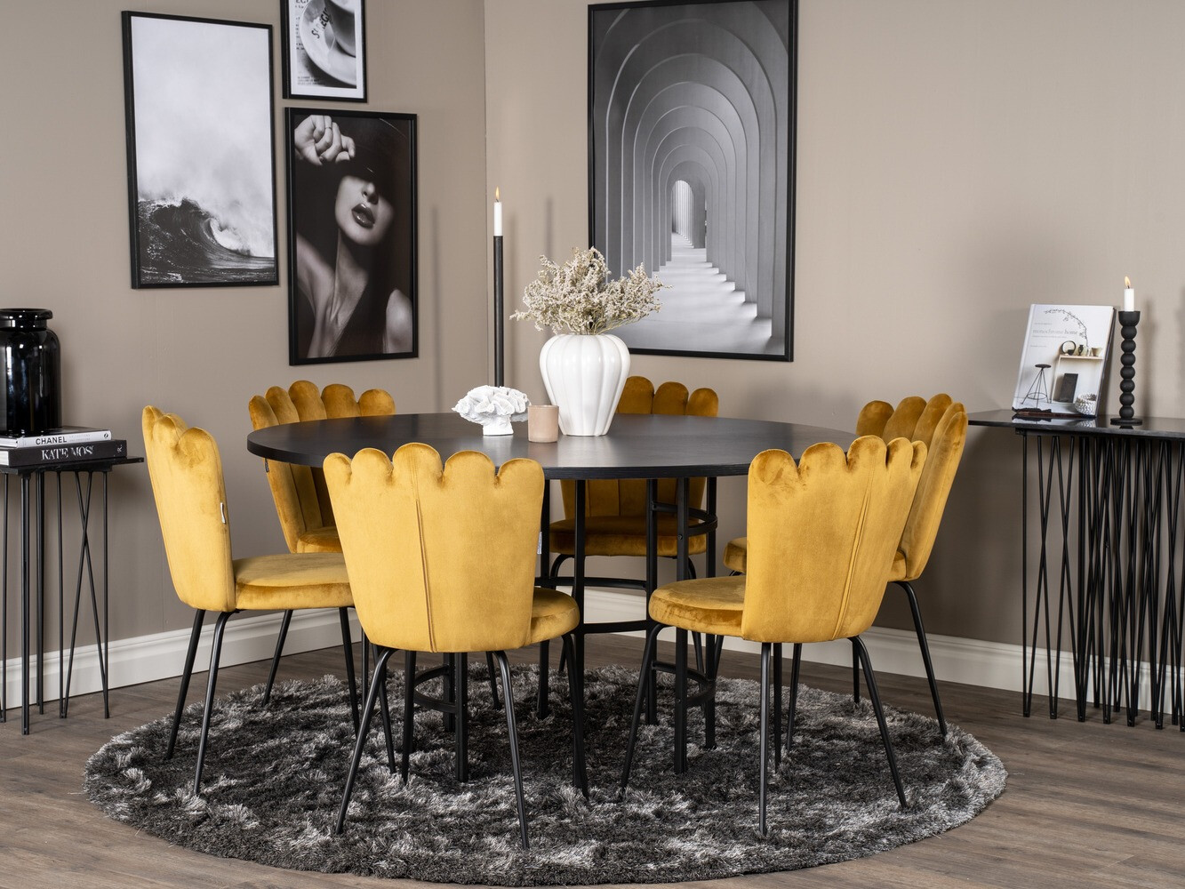 Dining set Dallas 317 (Yellow + Black)