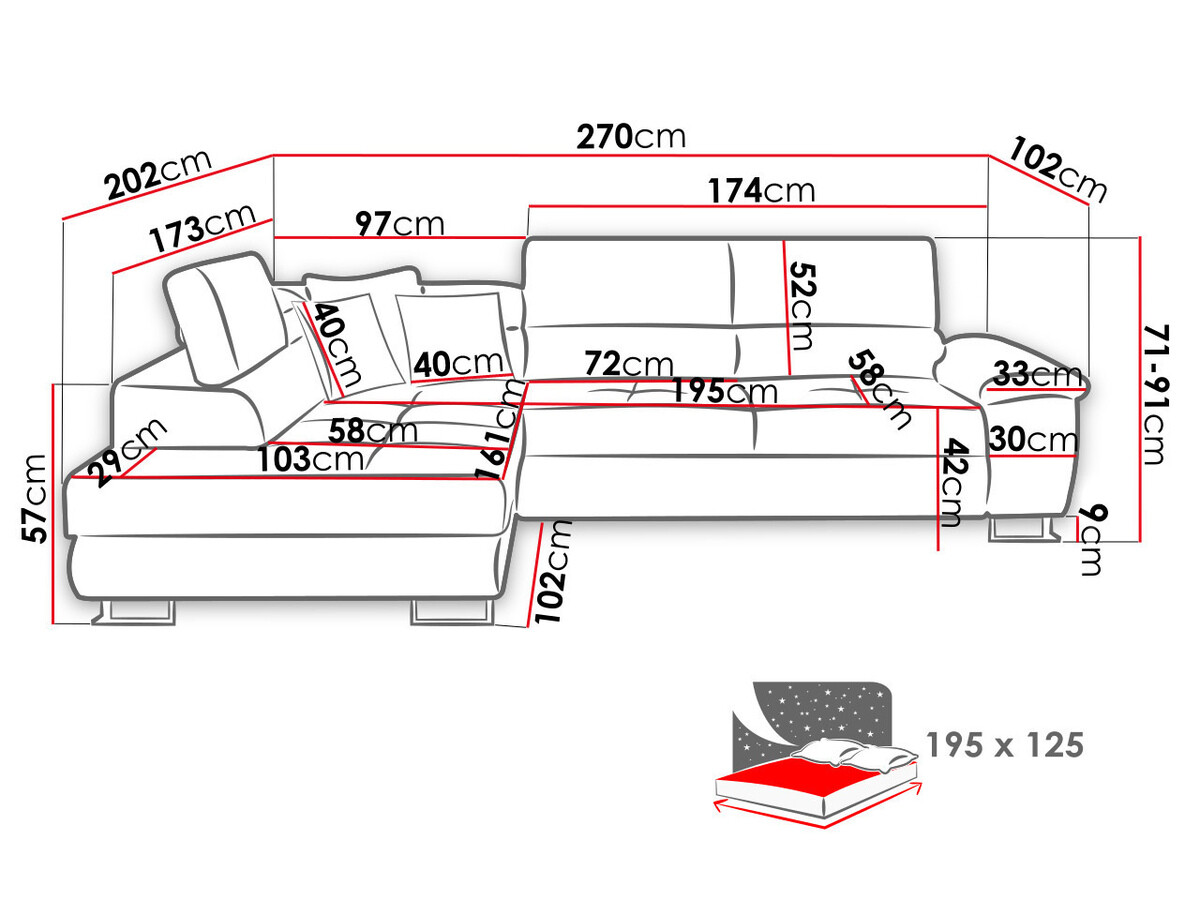 Corner sofa Comfivo Ruta II (Venus Velvet 2926 + Magic Velvet 2219)