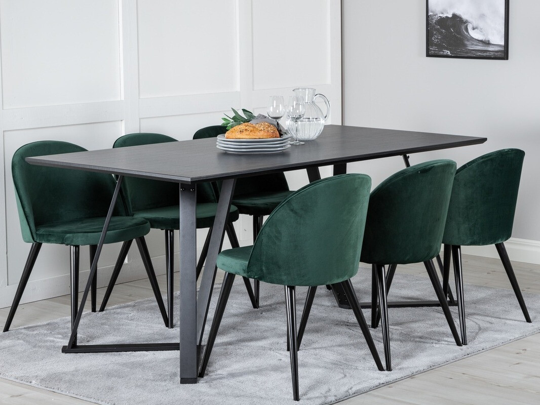 Dining set Dallas 360 (Green + Black)
