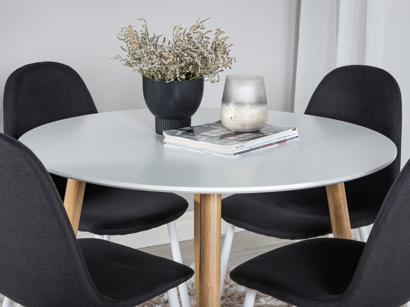 Dining set Dallas 291 (Black + White)