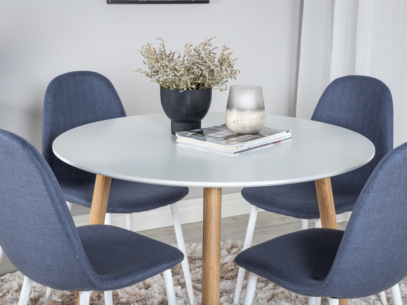 Dining set Dallas 291 (Blue + White)