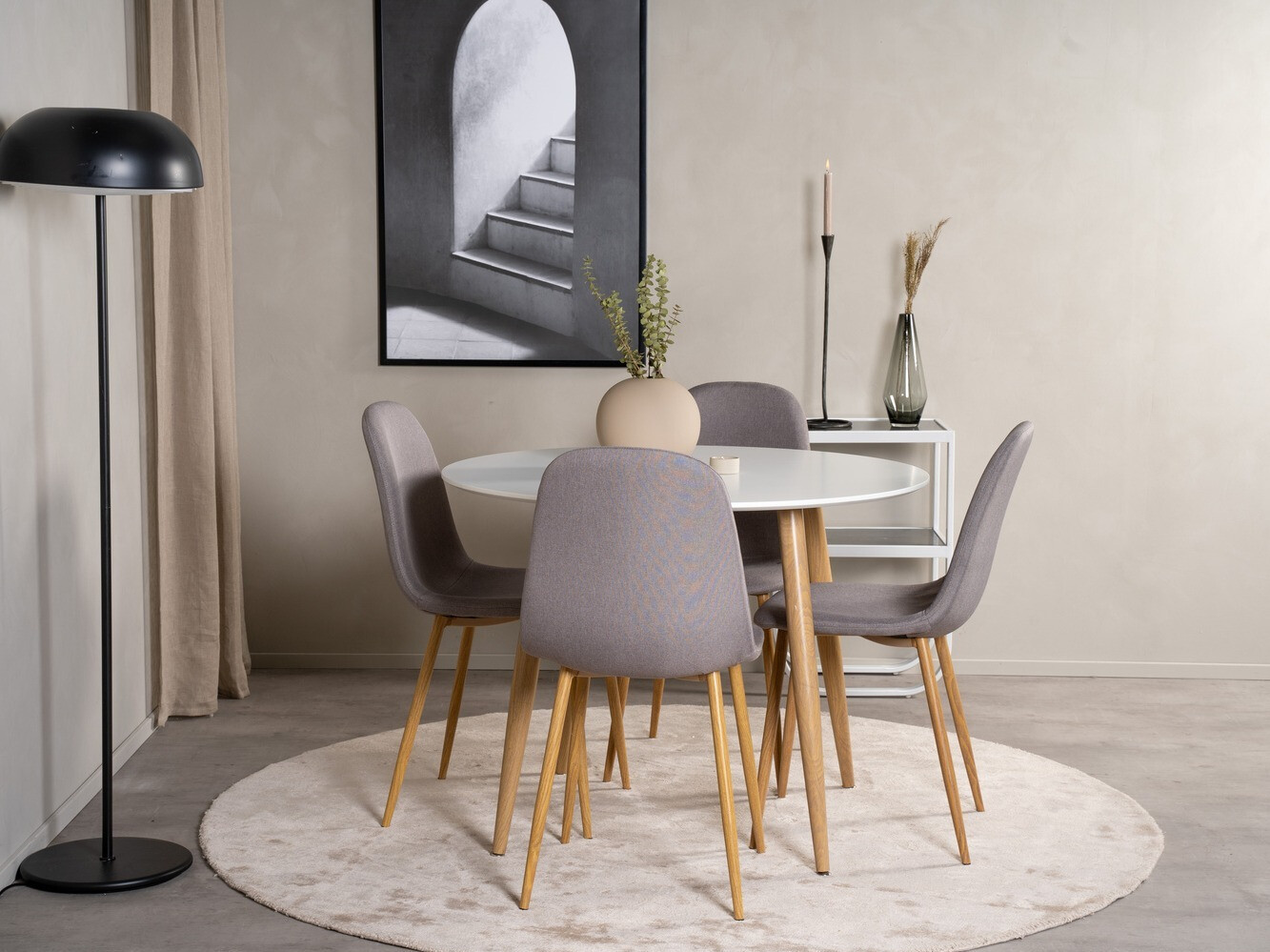 Dining set Dallas 291 (Grey + Oak)