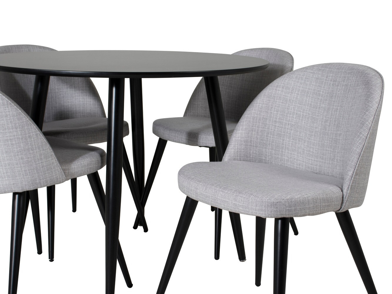 Dining set Dallas 343 (Light grey + Black)