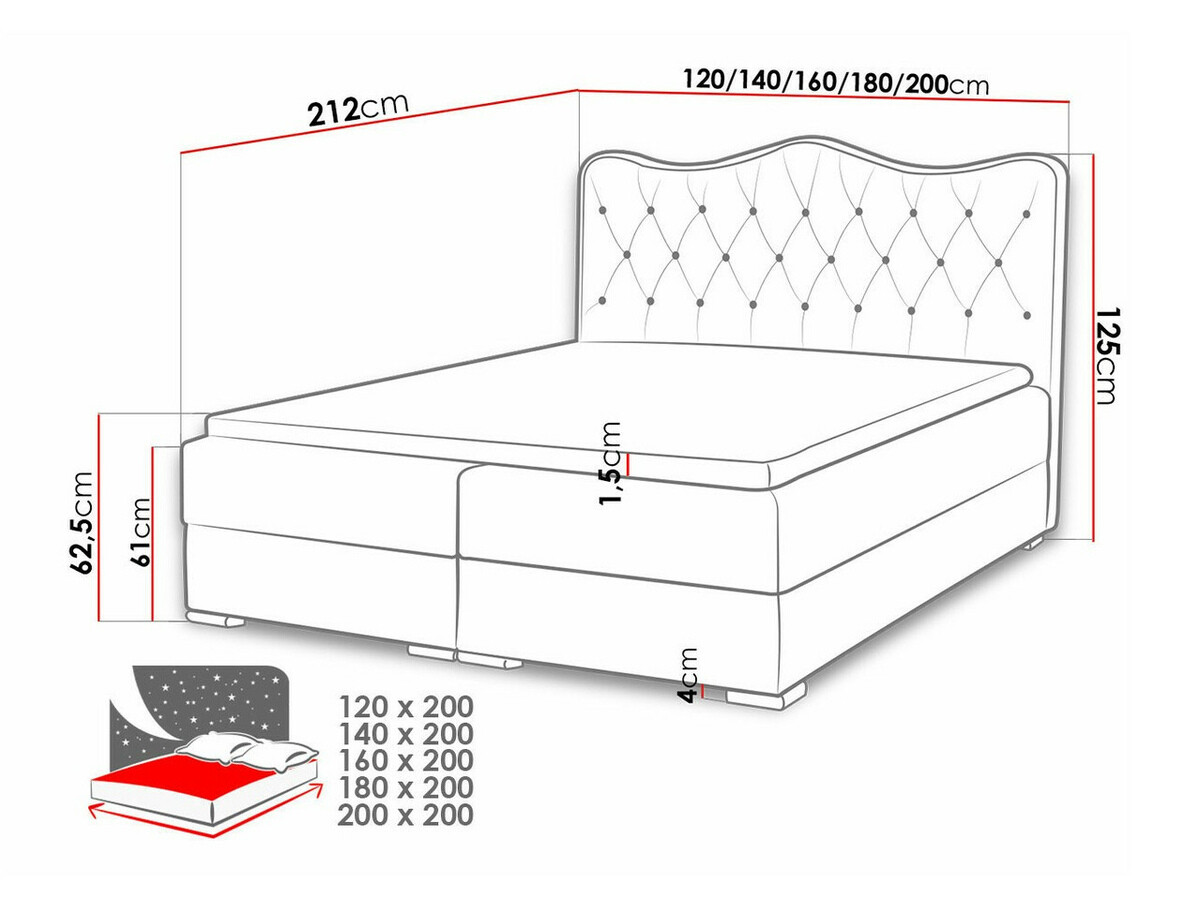Continental bed Tectum (Soft 010A)