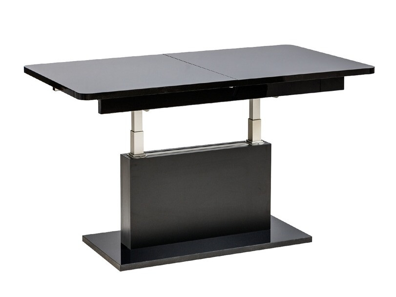 Coffee table transformer Ogden 158 (Glossy black + Black)
