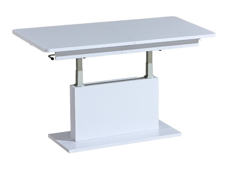 Coffee table transformer Ogden 158 (Glossy white + White)