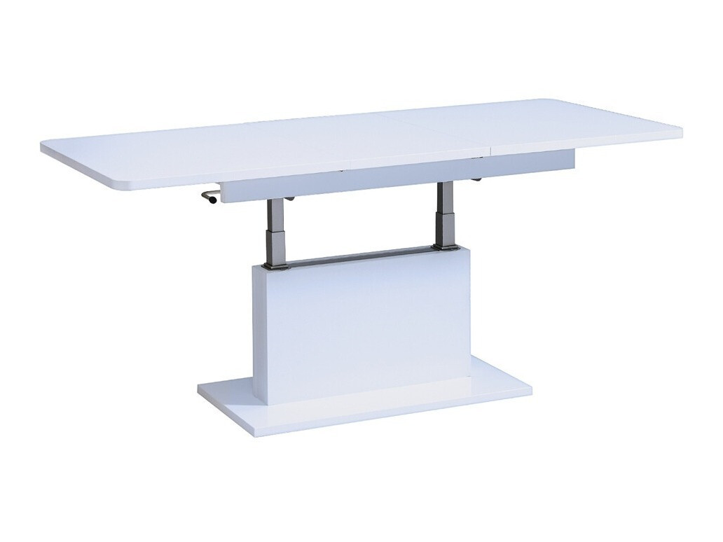 Coffee table transformer Ogden 158 (Glossy white + White)
