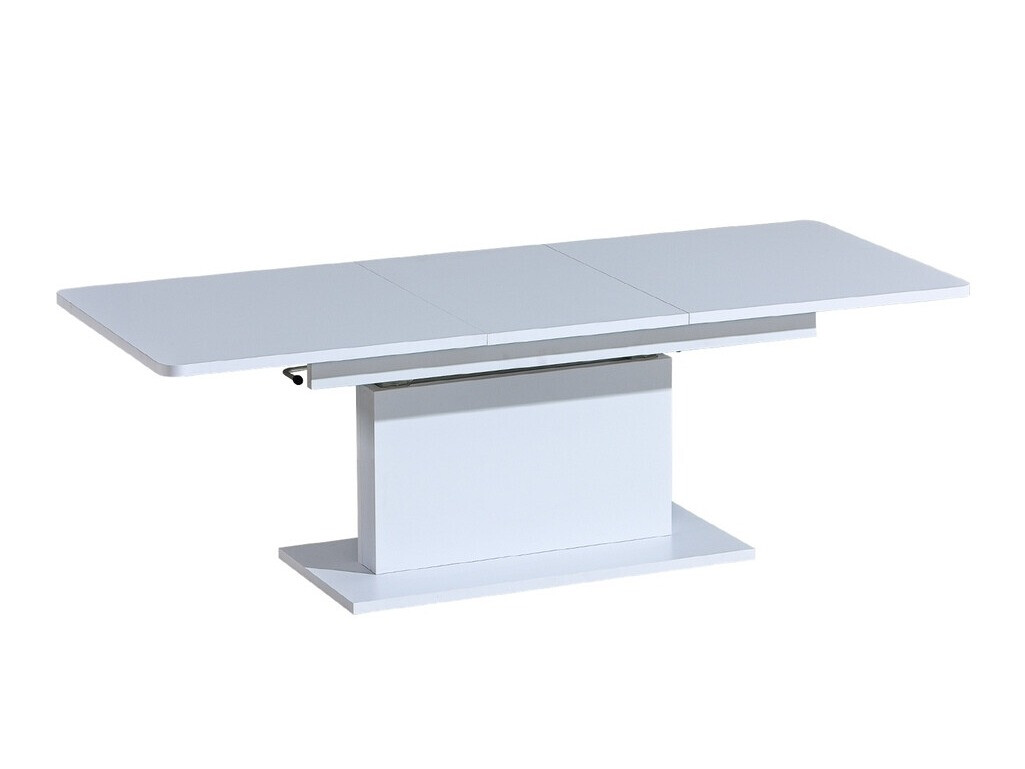 Coffee table transformer Ogden 158 (Glossy white + White)