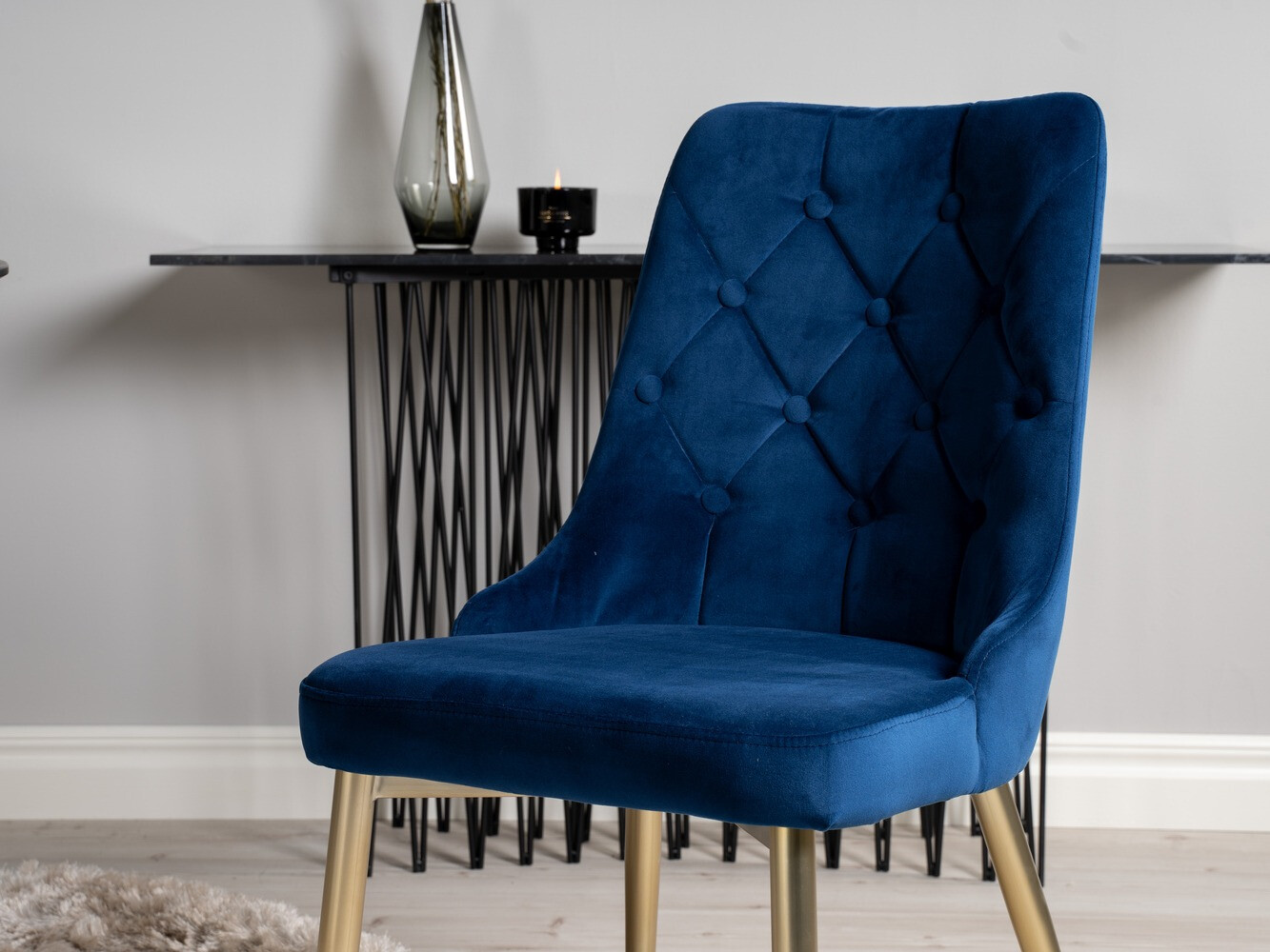 Dining set Dallas 1178 (Blue + Golden)