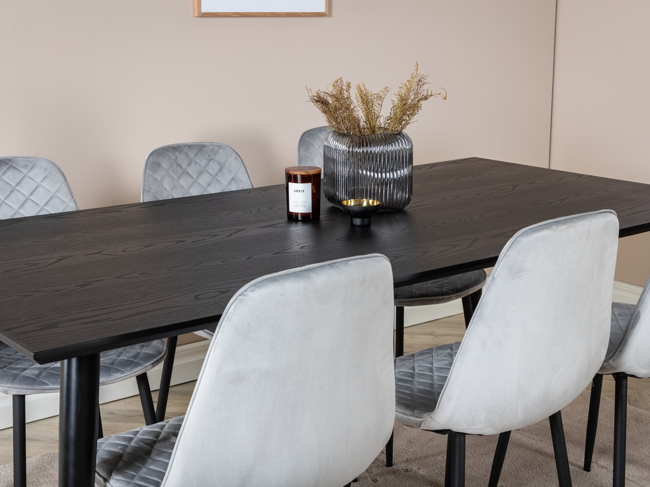Dining set Dallas 1259 (Grey + Black)