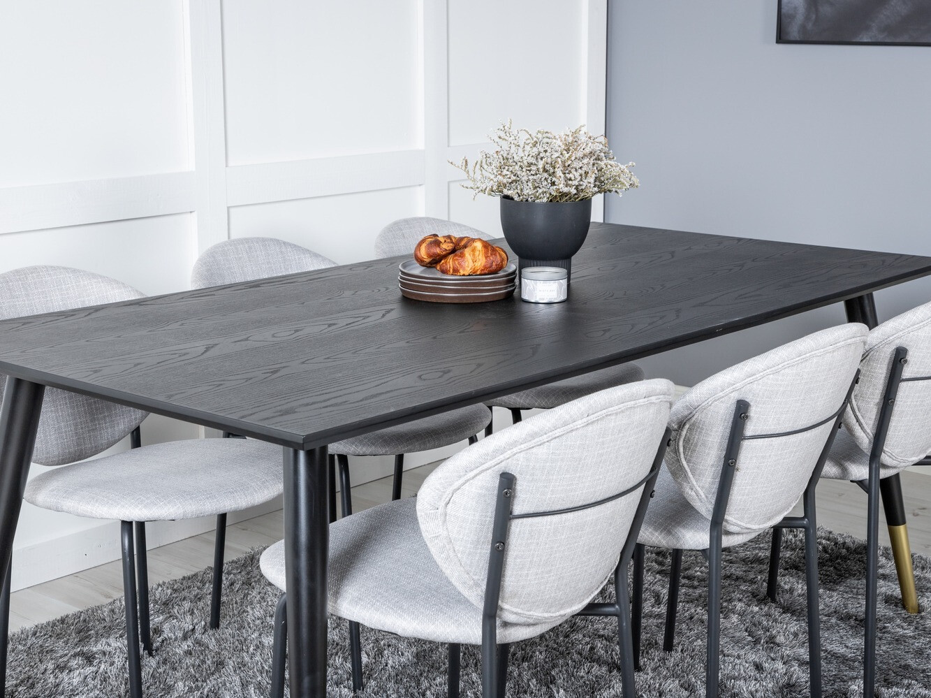 Dining set Dallas 1260 (Grey + Black)