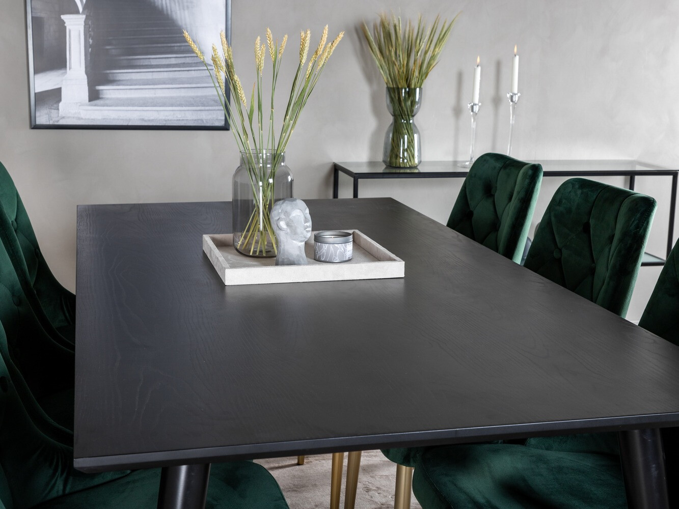Dining set Dallas 1336 (Green + golden)