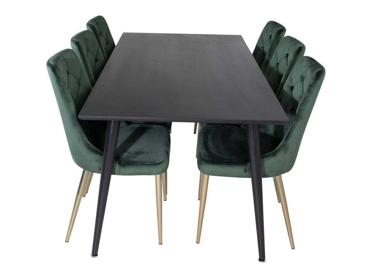 Dining set Dallas 1336 (Green + golden)