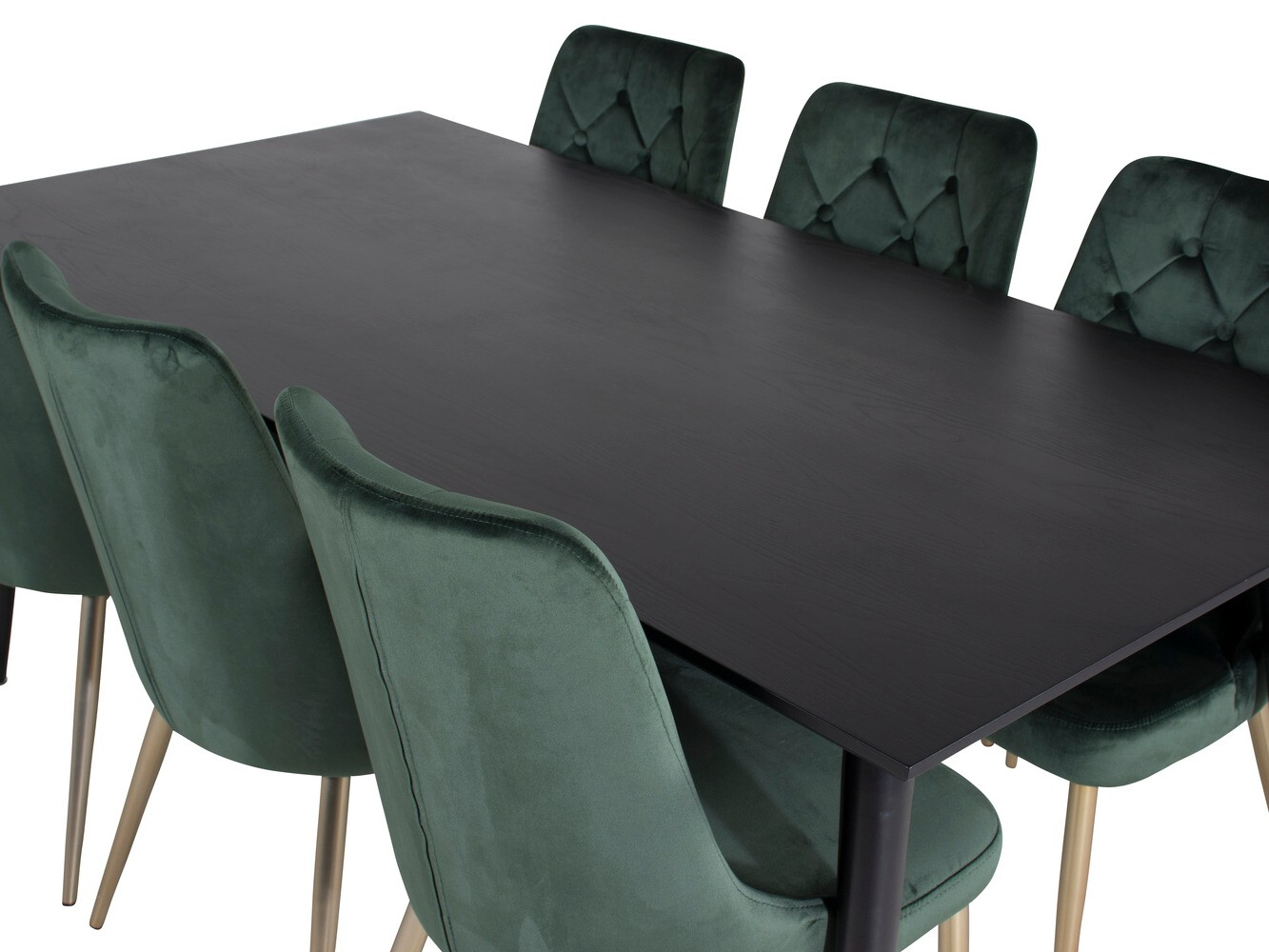 Dining set Dallas 1336 (Green + golden)