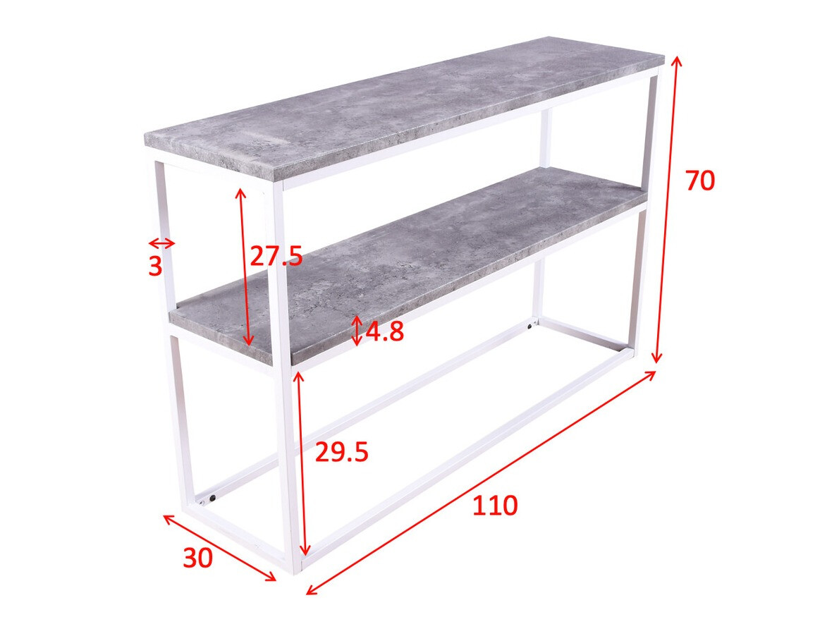 Console table Dallas 2521 (Light brown + Black)